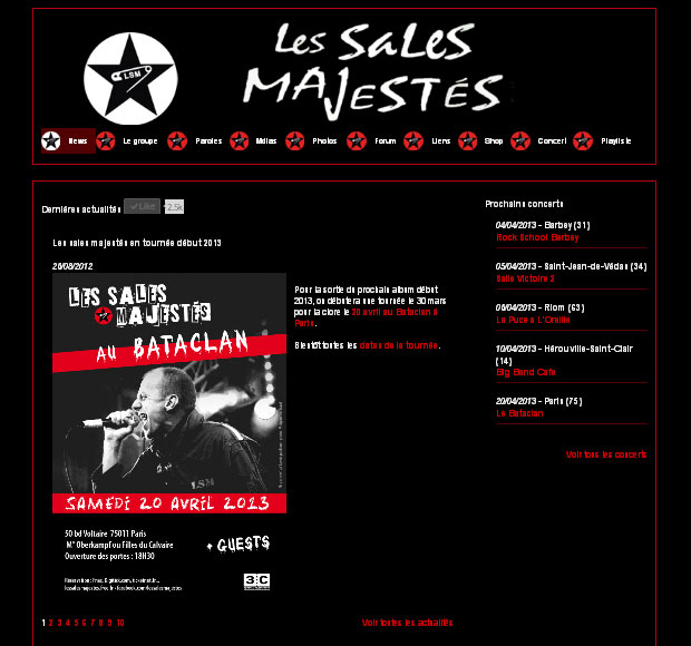 Premier site internet : Les Sales MajestÃ©s