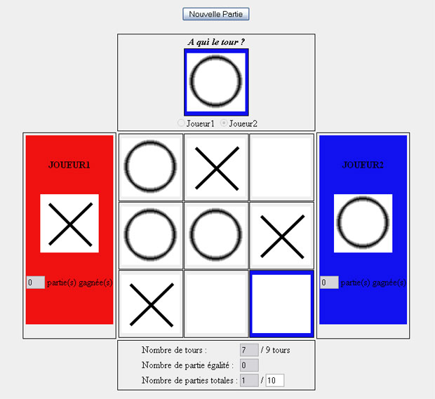 Jeux javascript : le morpion