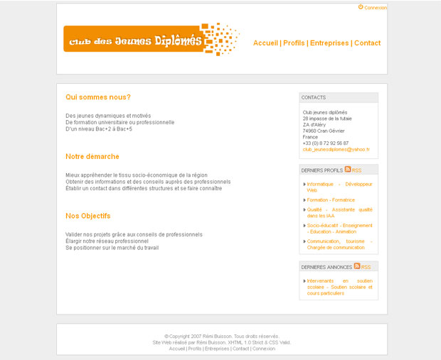 Site Internet : Jeunes DiplÃ´mÃ©s