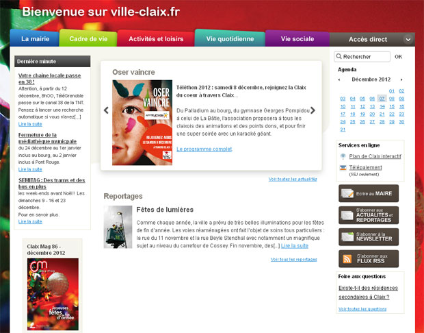 Ville de claix : site web