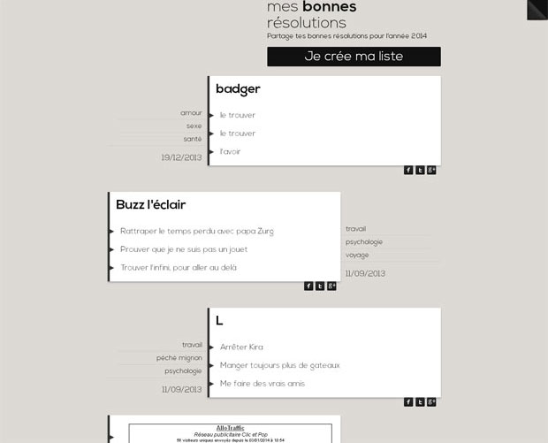 Mes bonnes rÃ©solutions