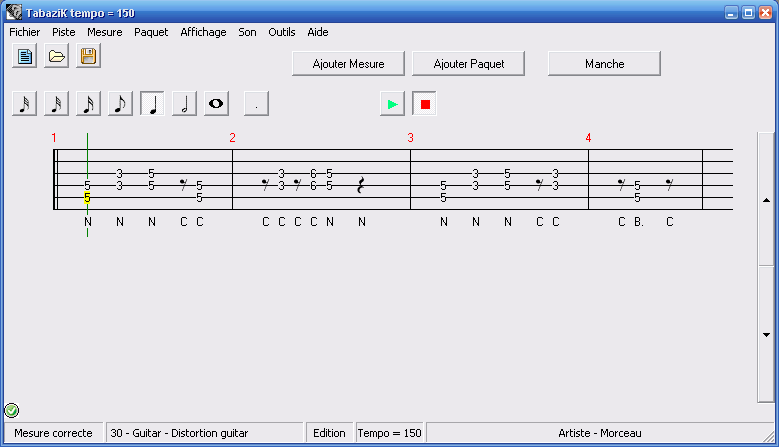 Editeur de tablature